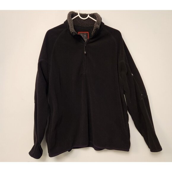 Old Navy Sweater 1/4 Zip Pullover Fleece Black Warm Soft Mens XL EUC - Picture 2 of 12
